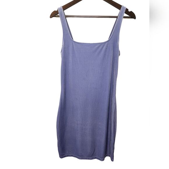 UO Hailey Square Neck Velvet Mini Dress Medium - Picture 3 of 7